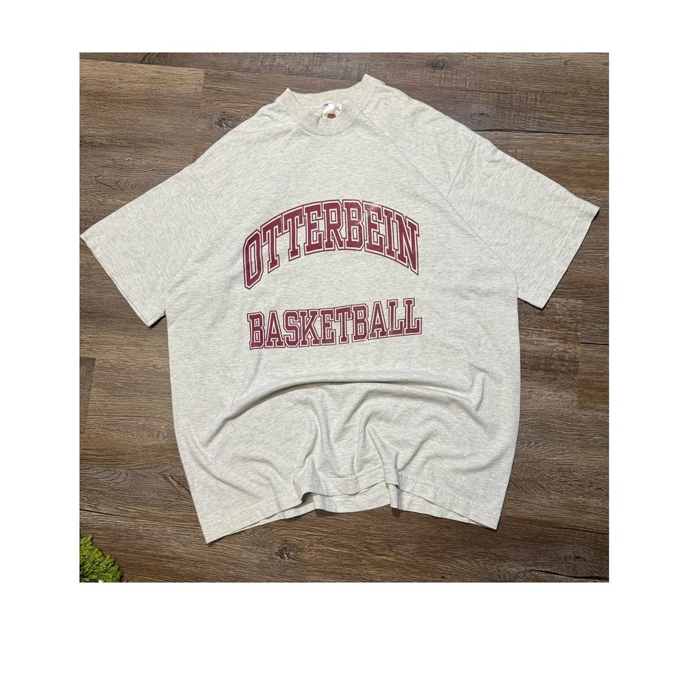 Vtg 90s Single Stitch‎ Otterbein Basketball T shirt